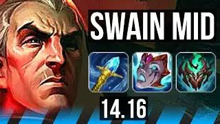SWAIN vs IRELIA (MID) | Rank 6 Swain, 12/2/5, Dominating | NA Challenger | 14.16