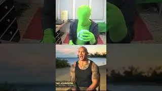 Mr. Green Removing CGI From 'The Rock' 🥵🥵 #therock #mrgreen #therockwwe