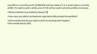 Portfolio Protection using Puts