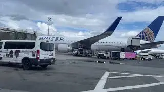 Flight Newark (USA) - Frankfurt (Germany). Flight delayed by 5 hours. American airline.