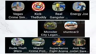 ► Vegas Crime Simulator 2,Kick the buddy,Real Gangster Crime,Dude Theft Wars,Stuntcar3,Hulk