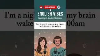 Morning Person vs Night Person #englishforbeginners #shorts #foryou