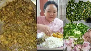 Wak kimka kaptata#Wak alu ,kimka#Pork with bitter berry#Mukbang