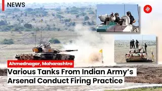 India Army Tanks, BMP-2 Amphibious Vehicles In Action At  Ahmednagar, Maharashtra