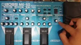 Testeando una Boss ME-50, Tone Modify, Compressor, NR, Reverb y Expresion parte 3
