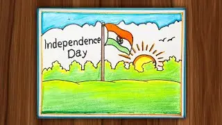 Very easy Independence Day drawing🇮🇳Happy Independence day drawing | 15 August 
