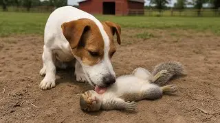 Heroic Dog: Rescues Injured Baby Squirrel, Incredibly Lucky