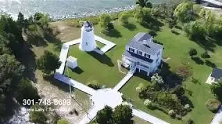 Piney Point Lighthouse in Saint Mary's County, Southern Maryland, on the Potomac River
