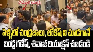 CM Chandrababu attend Kadapa Collector Son Marriage | Bandla Ganesh | Shivaji | Boyapati | Lokesh