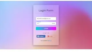 Glassmorphism Login Form Using HTML & CSS (Part-2)