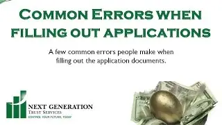 Common Errors When Filling Out Applications