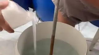 making dishwashing liquid using mixer 🦋