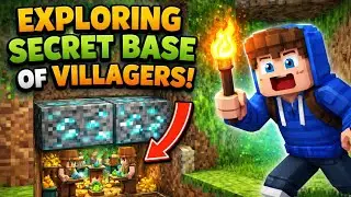 I explored a strange base of villagers under Diamond ore.