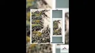 Chinese Art Scroll Painting Landscape Mountain And River Ancient Silk Picture Wall Ideas 14986