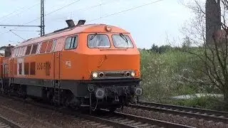 STRABAG Bauzug  mit EBL Nr.16 und 13 (DB BR 225 und 213)