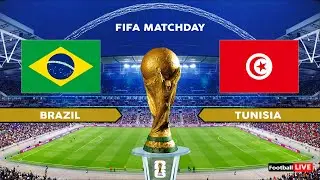 BRAZIL vs TUNISIA - FIFA MATCHDAY International World Cup | Full Match All Goals | Simulation PES