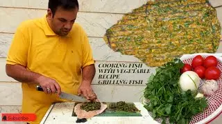 COOKING FISH WITH VEGETABLE RECIPE || CHARCOAL GRILLED FISH || FISH RECIPE