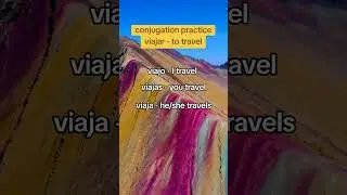 Master your verbs with me! 👏 Learn the conjugation of the verb 'viajar' - to travel🌍 #spanish