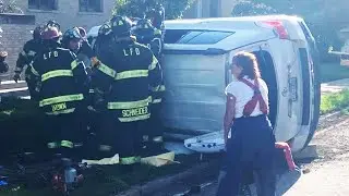 LFDNY Auto Accident with Rollover