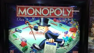 Monopoly Pinball Machine Backglass - Translite - Playfield Quick Look - Stern Pinball