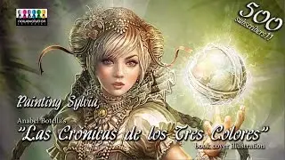 Digital Painting Sylvia, book cover illustration (Photoshop)