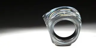 Carbonring handgewickelt mit Glasfaser Mira T&uuml;rkis