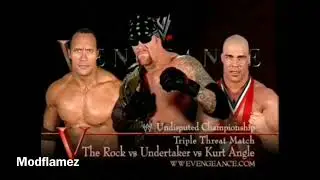 Wwe The Rock vs The Undertaker vs Kurt angle highlights