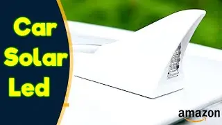 Car Solar Led  Signal Antenna # Anti-collision Warning Antenna Lamp #shark fin antenna