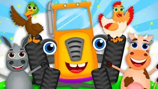 Farm Friends on the Jolly Tractor &ndash; Children Songs &ndash; НeyHop Kids