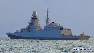 Carlo Margottini (F592)  Italian Frigate Departure from Piraeus.