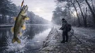 SNOEK VANGEN in IJSKOUD WATER! 