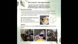 Unlock Recovery: Yoga, Myofascial Release & Mobility Collab with Unify PT + The Yoga Triangle #htx