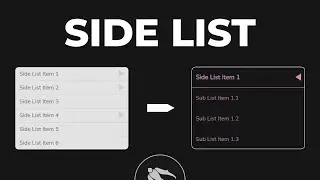Side List with sliding sub lists - HTML, CSS, JavaScript