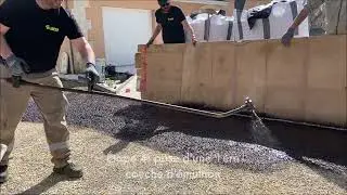 Installation d'une cour en bicouche - Clodéco