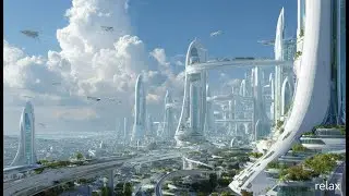 Clean Futuristic City🚀🌆✨  [Relaxing Music / AI Music Video]