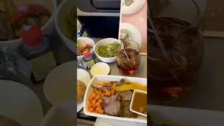 キャセイパシフィックのビジネス食事、成田〜台北 Cathay Pacific business class meal Narita~Taipei