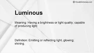 Luminous Meaning