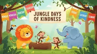 Jungle Days: A Week of Kindness and Learning | Learn Days of the Week | Educational Video for Kids
