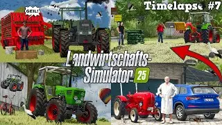 Spektakuläre GRASERNTE mit OLDTIMERN! 🌿🤩🚜💨 Ein NEUES FELDSILO? 🤔🏡 | [LS25] - Timelapse #7