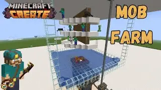 I Built a Mob Farm Create Mod Minecraft Tutorial