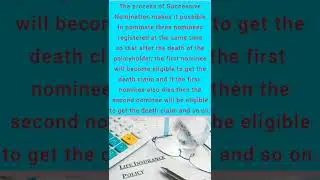What is Nomination and Successive nomination in Insurance Policy #shorts #nomination #insurance