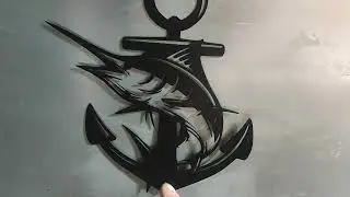 USTEL Ankerhaken Metall Wanddekoration Schwarz Minimalistischer, Petri Heil und gute Fänge!