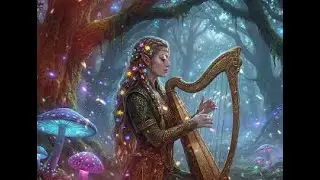 Magical Enchanted Forest 🧚‍♀️ Relaxing Harp Music & Night Ambience | Fantasy Sleep Music