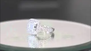 18k White Gold Asscher Cut Diamond Bezel Engagement Ring 4.30ctw H-VS2 EGL USA - KNR INC - 817