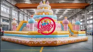 Indoor Inflatable Playground Wonderland | Cake-Themed Adventure for Kids!