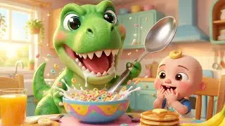 Dino Breakfast Time | Good Habits | Dinosaurs Song | Nursery Rhymes & Kids Songs | #cocomelon