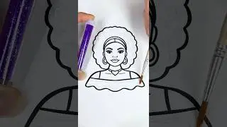 Purple Princess 💜👑💎 #glitterart #glitterart #colorfulcreativekids #princess #purple #afro #color