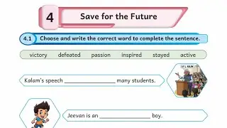 EE 5th standard English term 2 work book answers unit 4 Save for the future