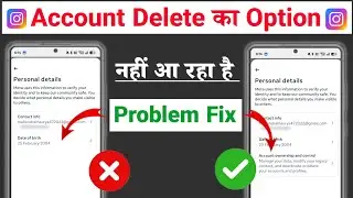 instagram account delete option not showing | instagram account delete option Missing