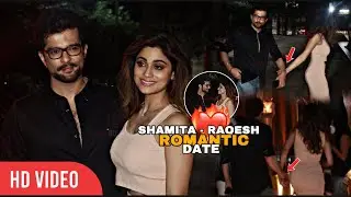 Shamita Shetty and Raqesh Bapat Hand in Hand arrives for a ROMANTIC Dinner 😍😍